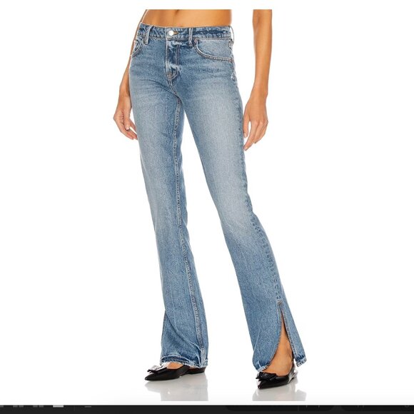 GRLFRND Size 25 The Hailey Low Rise Slim Boot with Slit - Picture 1 of 16
